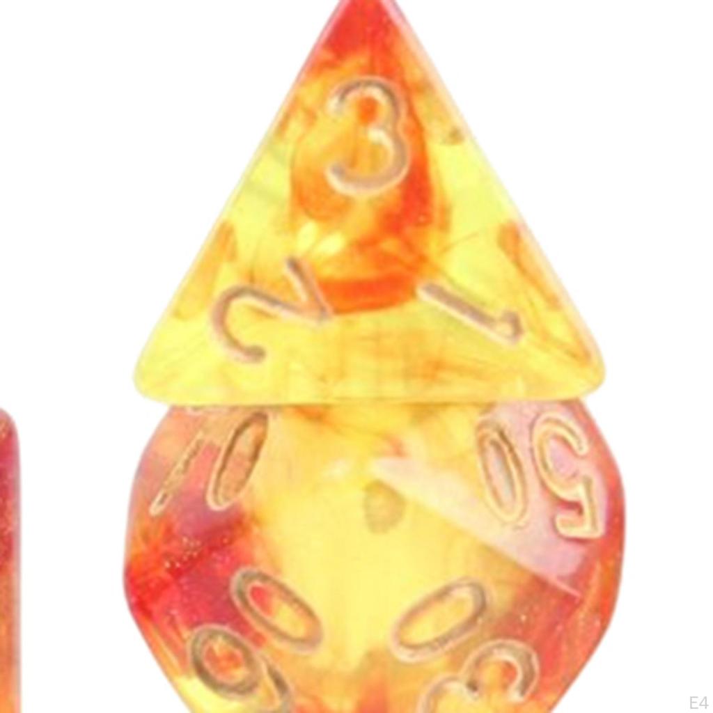 7 Pieces Acrylic Polyhedral Family Table Game for Gathering Board Cafe