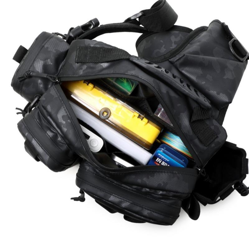 Multi-functional Large-capacity Lull Bag Tactical Crossbody Fishing Single-bar Large-capacity Storage Waist Bag