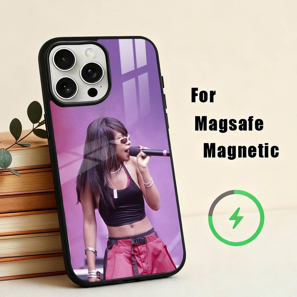 Singer A-A-AaliyahS H-hip pop  Phone Case For iPhone17,16,15,14,13,12,11 Plus,Pro Max Magnetic For Magsafe Wireless Charging