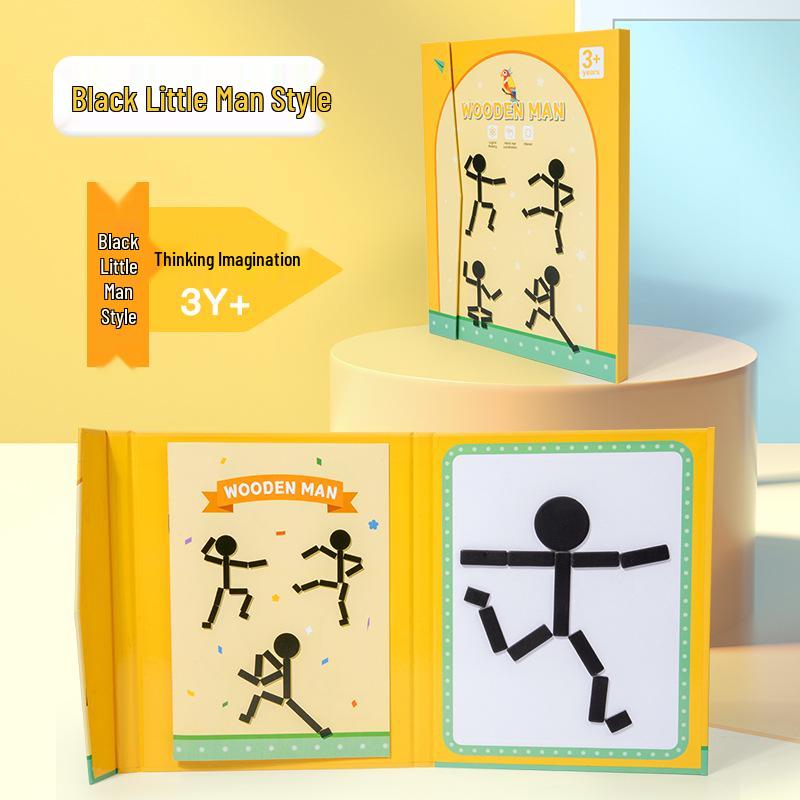 Flexible Bamboo Limbs Wooden Man Puzzle: Kids' Early Education Toy