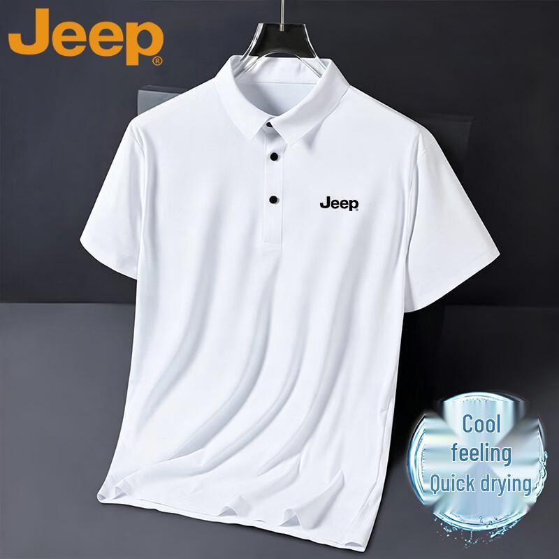 

Jeep Men s Summer Ice Silk Breathable Polo Shirt 3XL