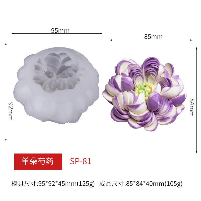 Silicone Peony Scented Candle Mold DIY Craft Decoration Home Decor