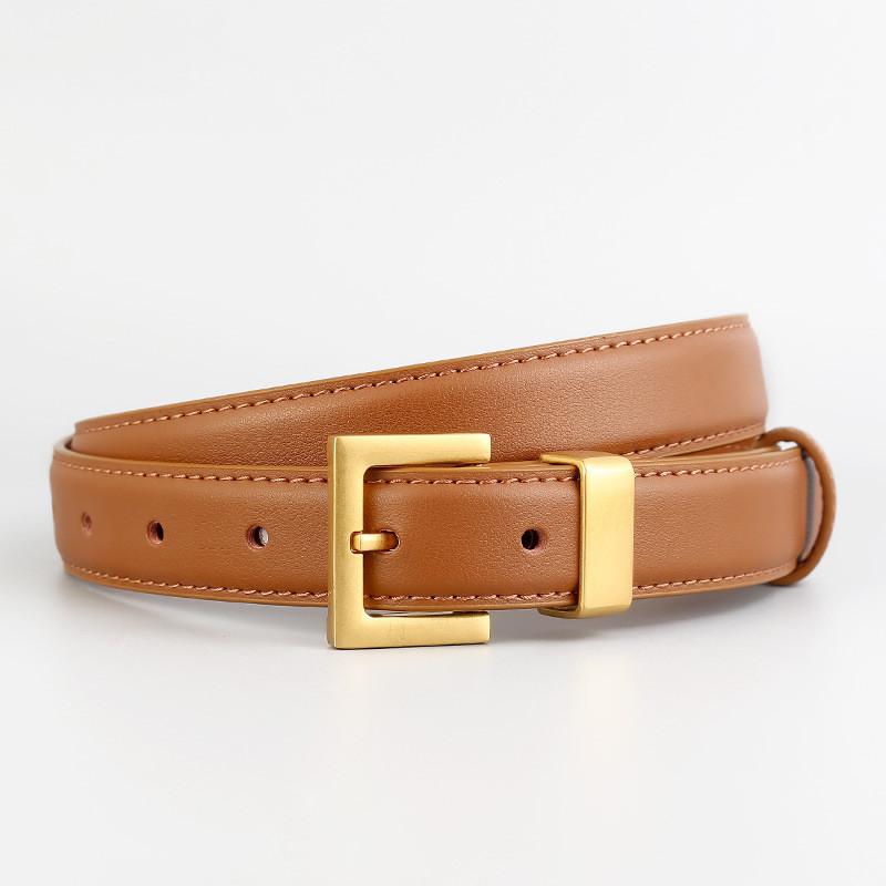 Genuine Leather Womens Belt For Casual And Business Wear With Metal Buckle