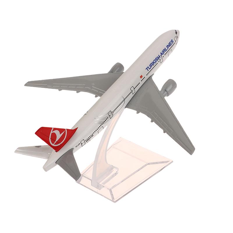 16 cm Turkish Airlines Boeing 777 Legierungs-Flugzeugmodell Maßstab 1:400 Metall Flugzeug Replika Diecast Flugzeug Luftfahrt Sammlerstücke