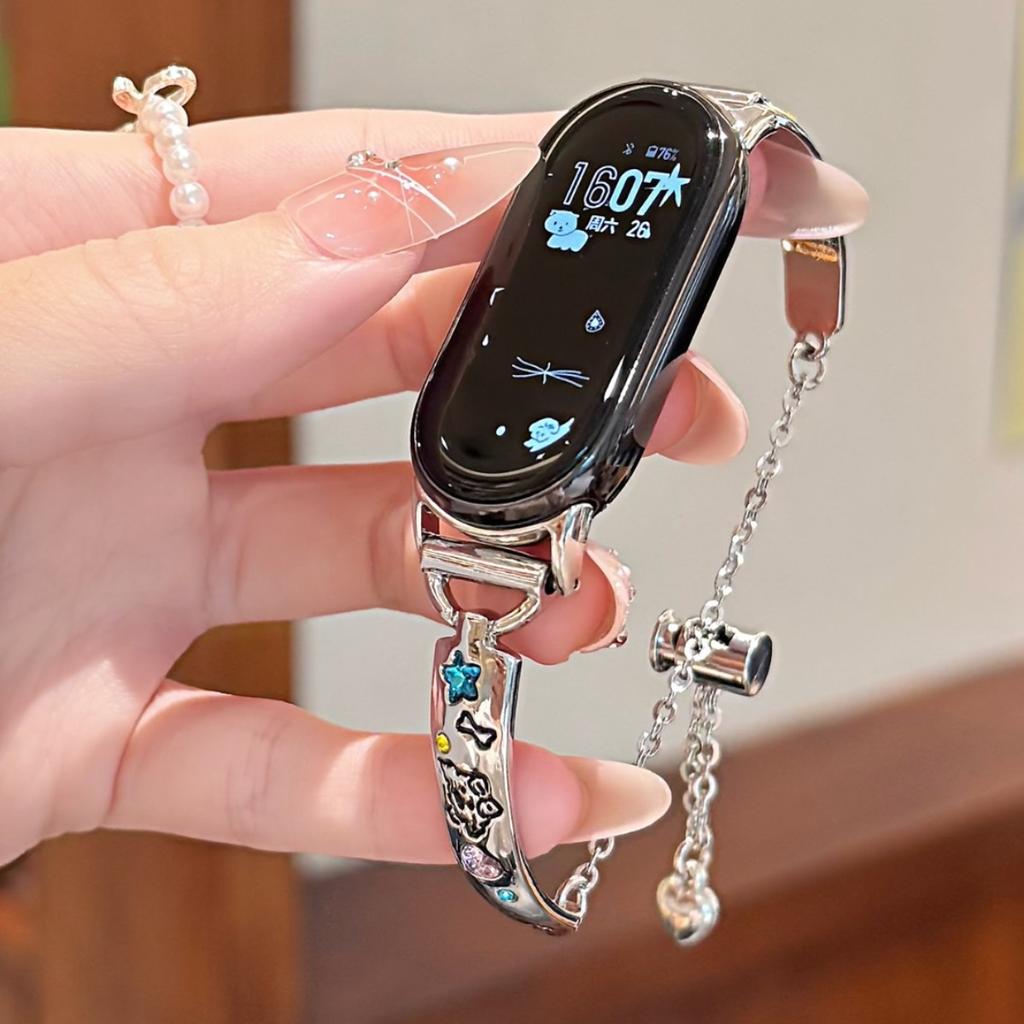 Suitable for Xiaomi Mi 10 Bracelet 89Pro Color Diamond Kitten Puppy Apple iwatch10SE Watch with Huawei GT5