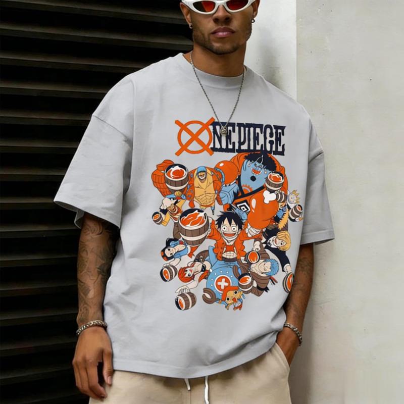 

One Piece Anime Graphic T Shirt Men Women 2026 Summer Cotton Short Sleeve Tops Casual Streetwear Crew Neck Cartoon Print Tee Y2k S