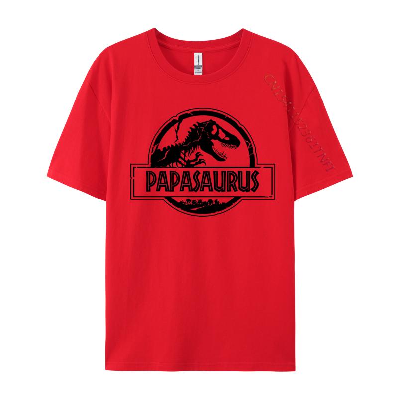 Papasaurus Tshirt Faddish Cosie Top Tshirts Premium Cotton Male T Shirt Gift From Son And Daughter Amazing