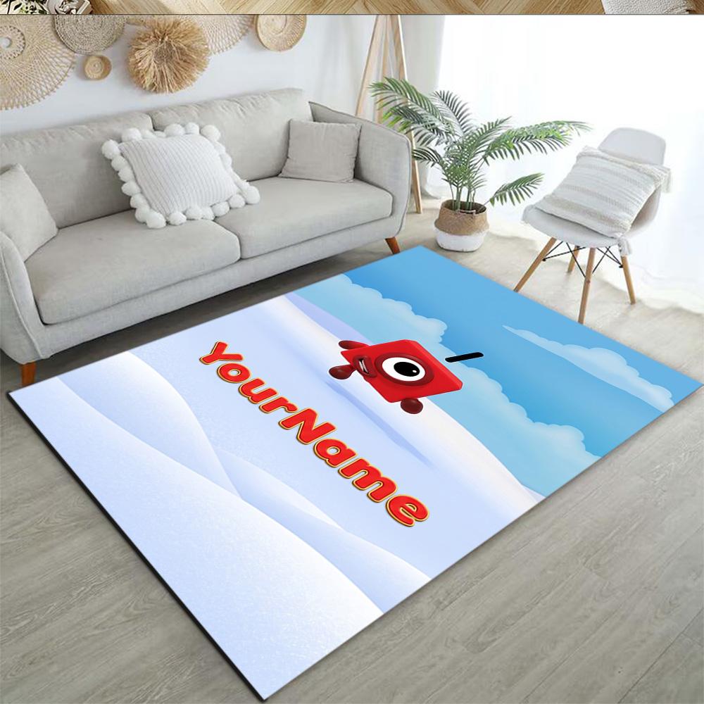 Numberblocks Customize Text Floor Rug Office Rug Design for Living Rooms Dining Room Study room Playrooms Antislip Carpet Anime Office Decor