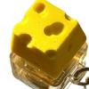 Cheese Keyboard Fidget Keychain Stress Anxiety Relief Portable Travel Kids Adults Mechanical Keyboard Clicker Decompression Button Sensory Toy