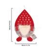 1 Stück Weihnachts-Advents-Timer Zuhause Tür Party Geschenke Gesichtslos Weihnachts-Countdown Ornamente Wandbehang Anhänger Weihnachtsmann Puppe