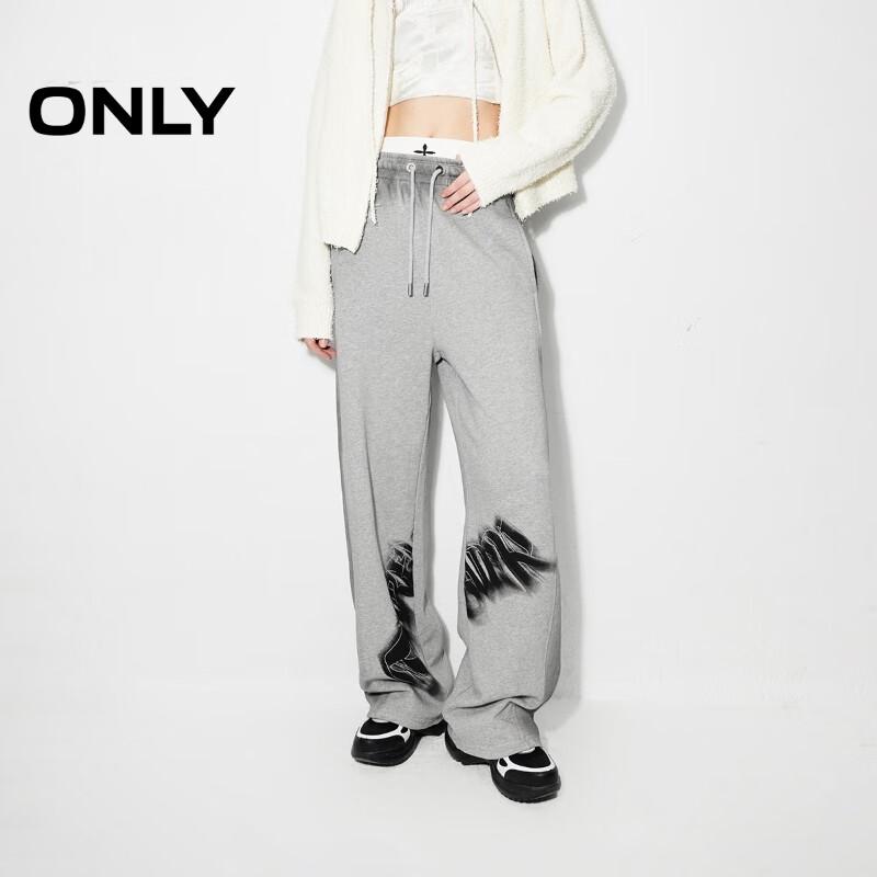 

ONLY Women s 2025 Winter Distressed High-Waist Loose Cotton Casual Pants M