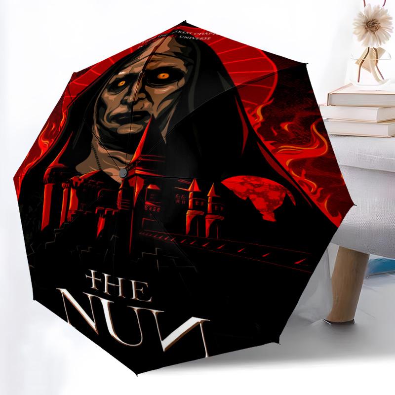 Gothic Horror Tarot Theme Automatic Umbrella, Lightweight & Portable, 8 Rib, Perfect for Outdoor Travel, Birthdays, Christmas, Gifts.