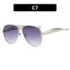Premium Metal Round Shape Thick Frame Stylish Famous Style Sunglasses Casual UV400 Protection Protection Spectacles Women Sunglasses