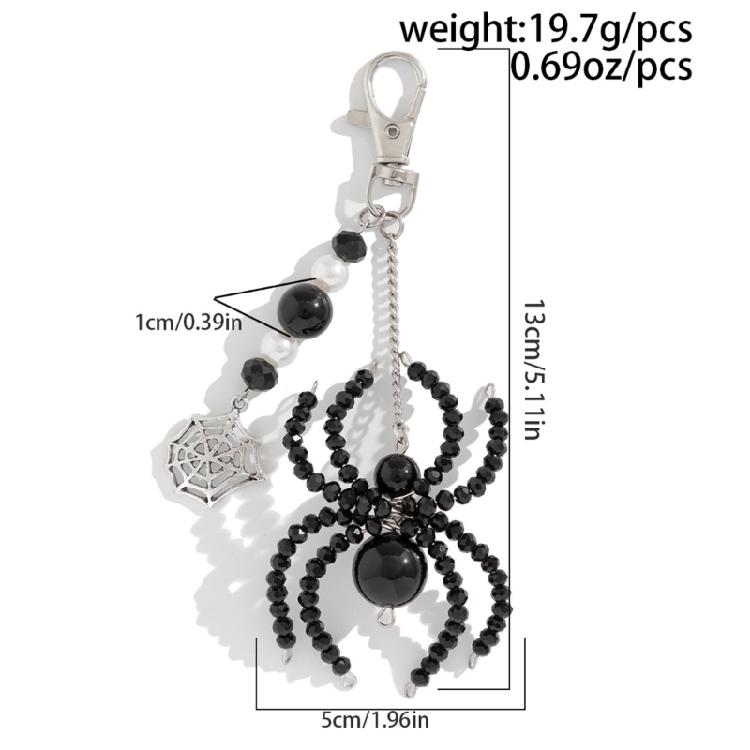 Halloween Spiders Key Jewelry Spiders Bag Charm Spiders Bag Pendant Party Keychain Key Pendant for Keys or Backpacks