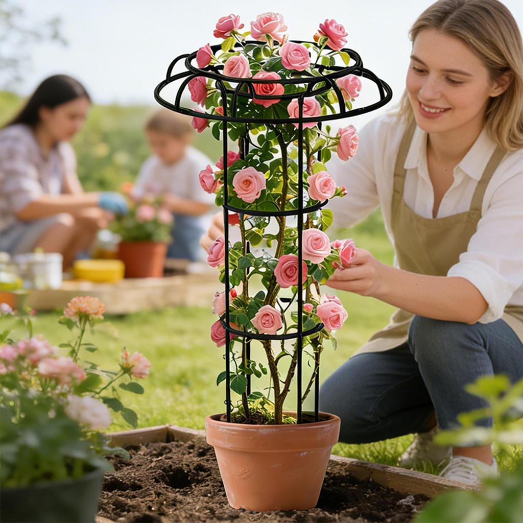 Ombrellone da Giardino Verticale Grigliato a Torre Struttura per Ombrellone Orticoltura Per Piante Rampicanti Rosa Filo di Ferro Struttura Rosa di Loto