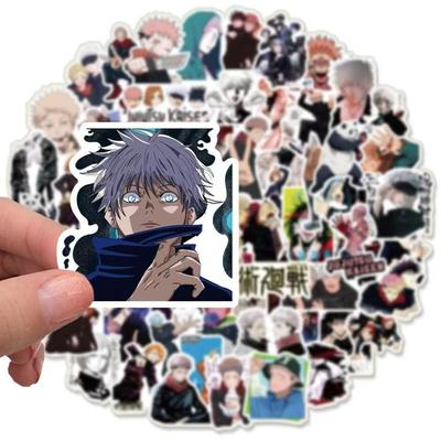 Farebné nálepky Jujutsu Kaisen, 100 listov(neopakované), Vodeodolný a opaľovací krém