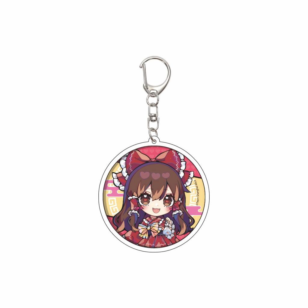 55MM Anime Touhou Project Keychain Saigyouji Yuyuko/Kirisame Marisa Key Chain Acrylic Model Plate Christmas Gifts