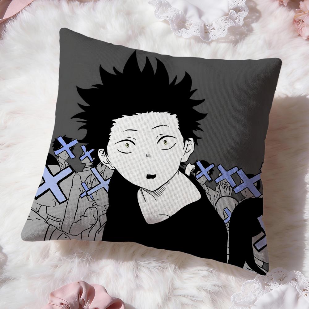 K-koe no K-KatachiS Cushion Cover Premium Comfort Reversible Pillow Cove -Two in One Design for Any Room & Car Interior