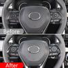 For Toyota RAV4 XA50 - 2022 2023 ABS Carbon Car Steering Wheel Button Panel Cover Trim Stickers Decoration
