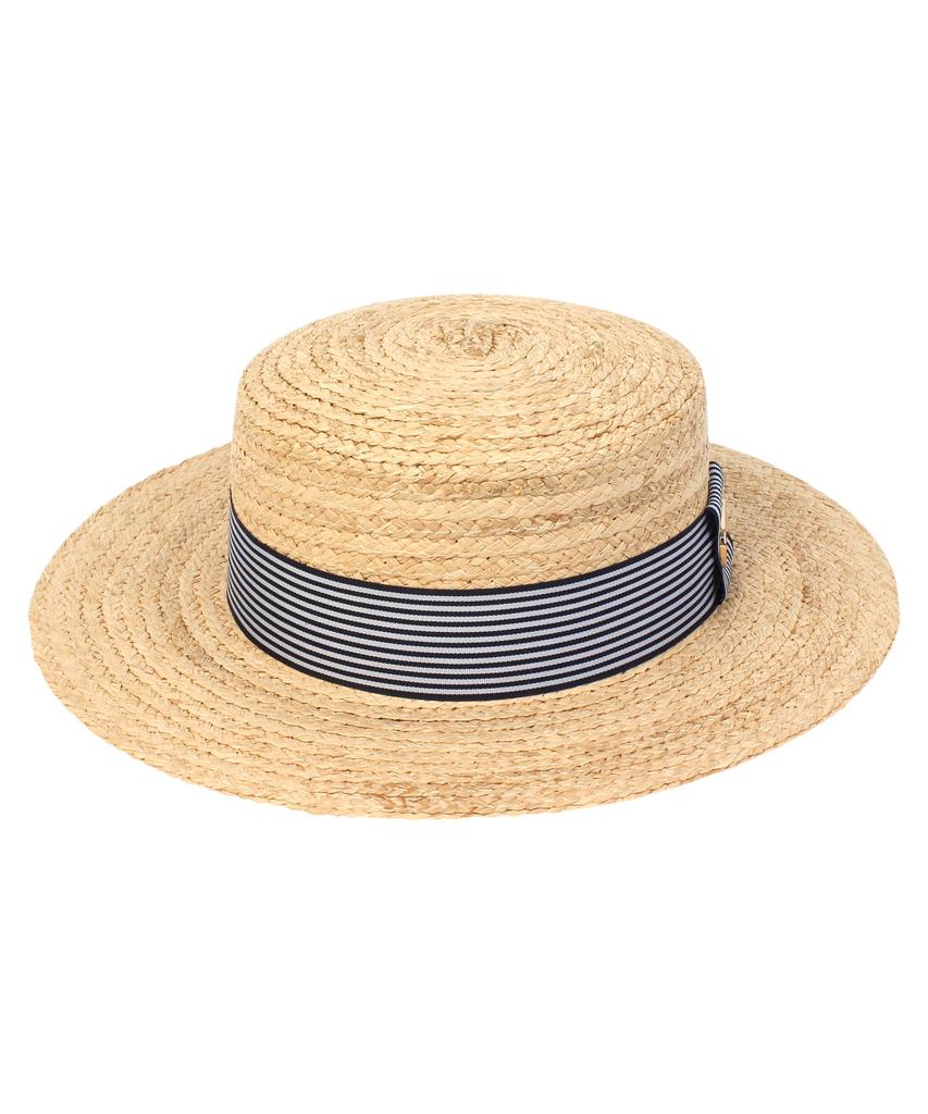 Yunibeosyeolkemiseuteuli Stripe Line Raffia Panama Hat Panama Hat