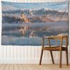 Church Snow Mountain Reflection Tapestry Wall Hanging Bohemian Wind Hippie Psychedelic Rivers Dormitory Modern Home Decor