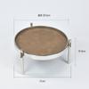 Stainless Steel Leather Tray High Foot Storage Tray Jewelry Trays Cake Stand Display Stand Refreshments Trays Dessert Plate