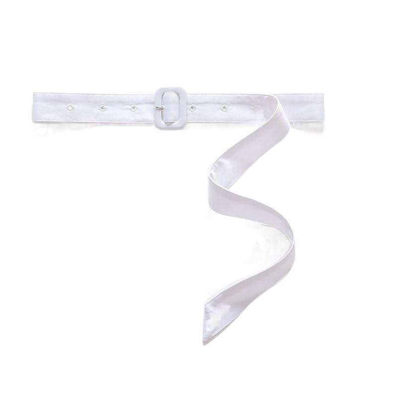Elegant Women's Fabric Belt With Chiffon Decoration In Versatile Summer Dresses