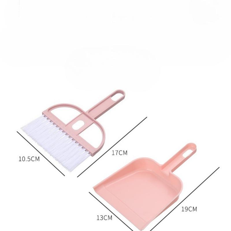 Mini Desktop & Car Broom Set - Small Sweeper with Dustpan for Keyboards, Beds, Vehicles, Lint & Crumb Cleanup