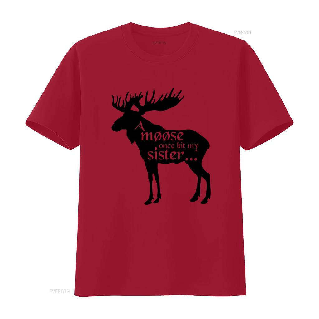 Funny A Moose Once Bit My Sister T Shirt Monty Python Holy Grail Design vintage Washed streetwear Unisex Comfortable Slightly