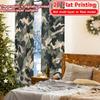 Stampa Piatta 2D, 2 Pezzi Tende Moderne Camo Celebration Stampate Digitalmente Tessuto Lavabile in Lavatrice Tende Decorative per le Feste per