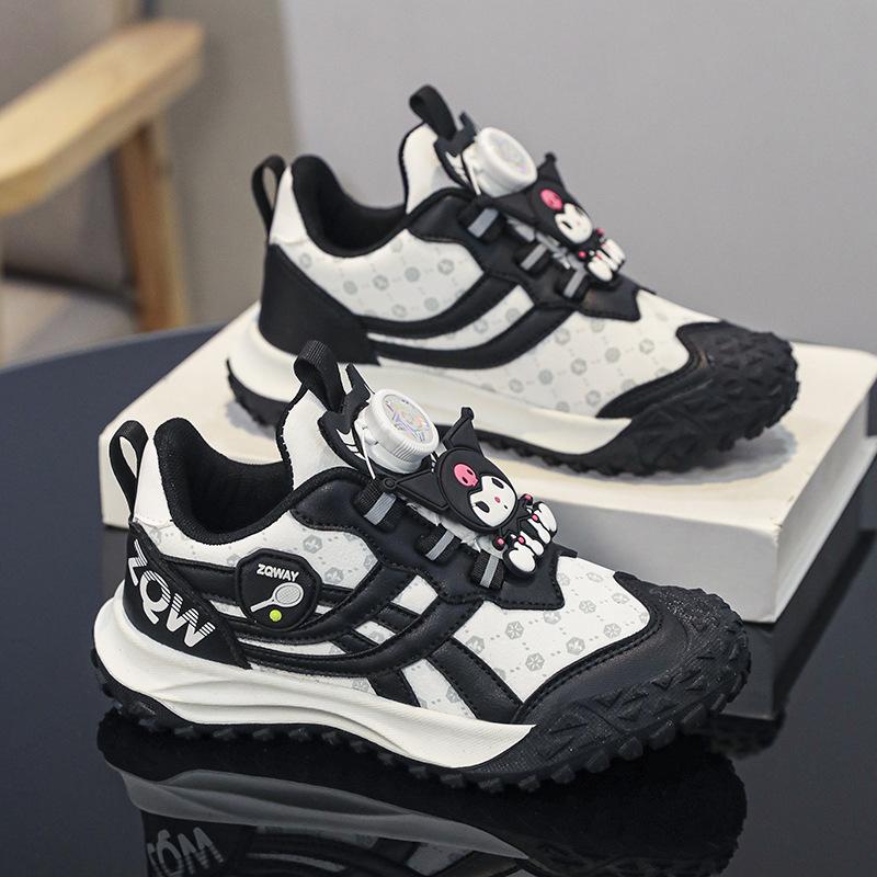 

Girls Cartoon Sneakers Outdoor Vacation Running Shoes Lightweight Fashion Rotating Button Shoes Kulomi Fashion Classmate 38 чёрный