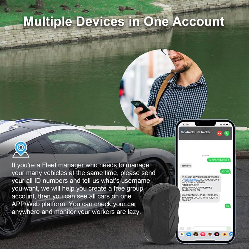 SinoTrack Magnet 4G Waterproof Car GPS Tracker ST-905/ST-915 Vehicle Locator Long Standby 10000mAH Battery with free APP
