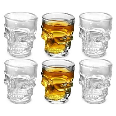 Halloween Gifts Skull Head Shot Glass Cup Creative Clear Crystal Wine Cup Liquor Whisky Vodka Beer Steins for Party Bar