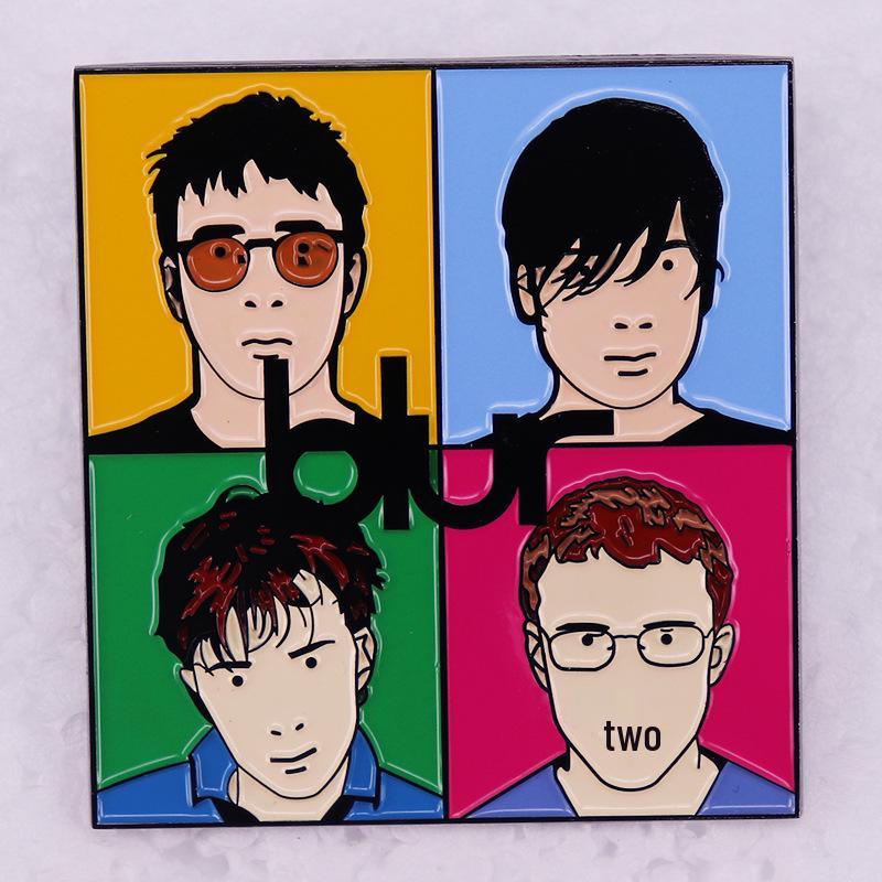 Брошь-значок Металлическая обложка альбома Blur