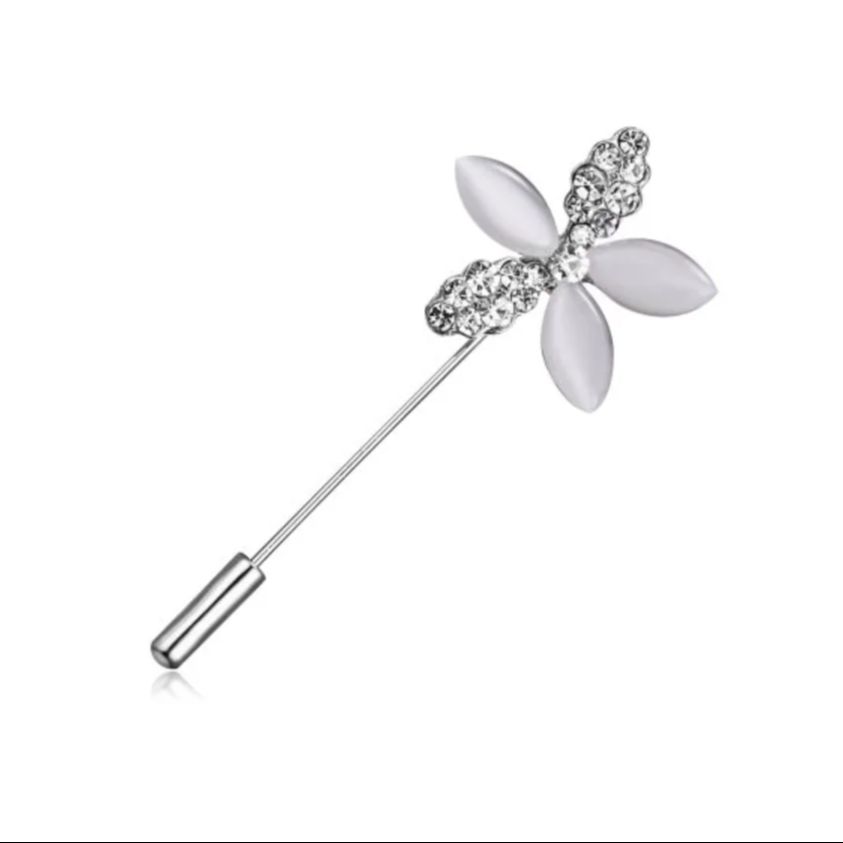 Rinhoo Vintage Pearl Crystal Lapel Pins Women Men Suit Pin Brooch Simple Rose Flower Ginkgo Leaves Brooches Pins Coat Scarf Pin