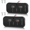 2PCS 3 Ports 12V RV USB Outlet 45.5W, PD3.0 Type-C Quick Charge & Dual USB A Port 3.1A Panel Wall Mount, Automotive Car Socket Charger Adapter For RV