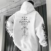 Autumn Winter Men Hoodie Viking Rune Pattern Sweatshirt Comfort Warm Casual Coat Outdoor Home High Quality Fashion Y2k 2025