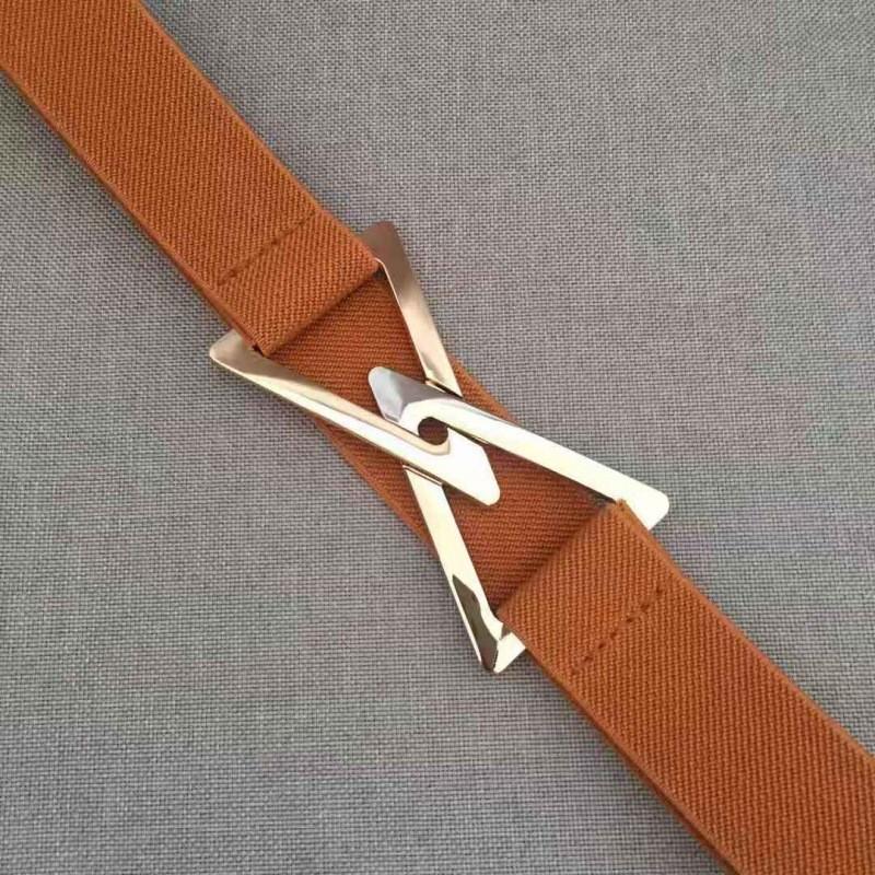 

Женский стильный пояс из ПУ с эластичной талией, универсальный для платьев и юбок, черный, минималистичный Triangle Elastic Brown