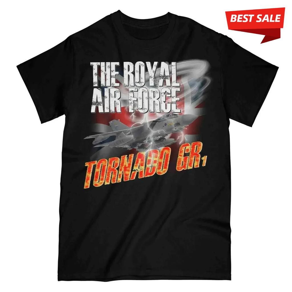 RAF Tornado Kampfflugzeug Bedrucktes T-Shirt 100% Baumwolle Rundhals Kurzarm Sommer Lässig Herren T-Shirt Streetwear