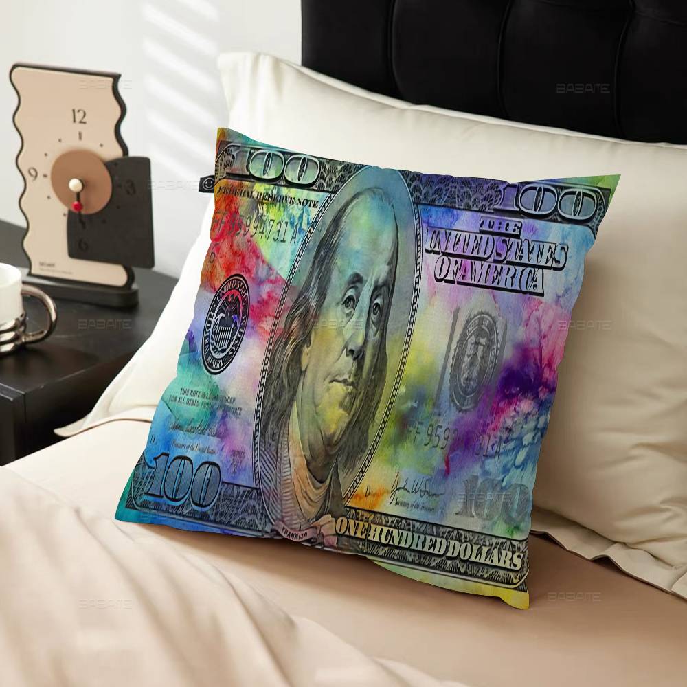 Dollar Art Printing Cushion Cover Polyester Sofa Cushions Decorative Throw Pillows Home Decoration Pillowcover