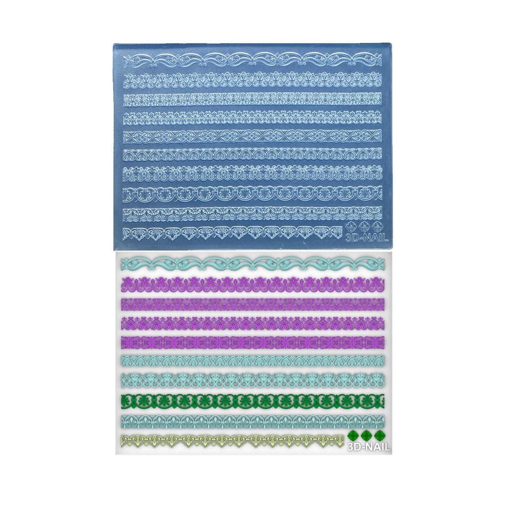 Silicone Carved Molds DIY Nail Art Tools Handmade Craft Supplies for 3D Nail Art Creation and Versatile Decoration Use