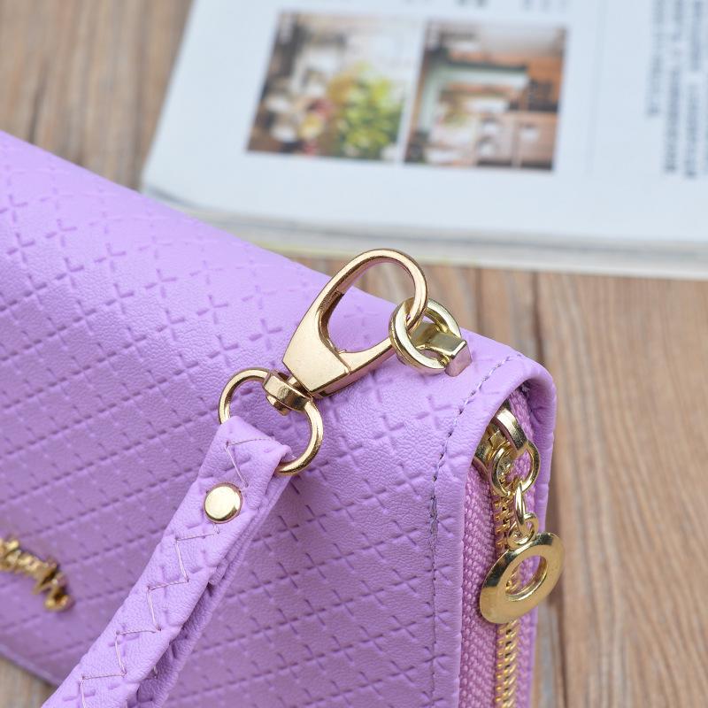 Kvinner Mote Håndvesker Kunstskinn Clutch Vesker Dame Elegant Mynt Veske Telefon Veske Merkedesign Lange lommebøker