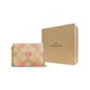 Coach Mini-Portemonnaie 10 Herz-Print Klassisches Monogramm Klappe Damen-Portemonnaie Hell-Khaki Kreideweiß CP473-IMOTV