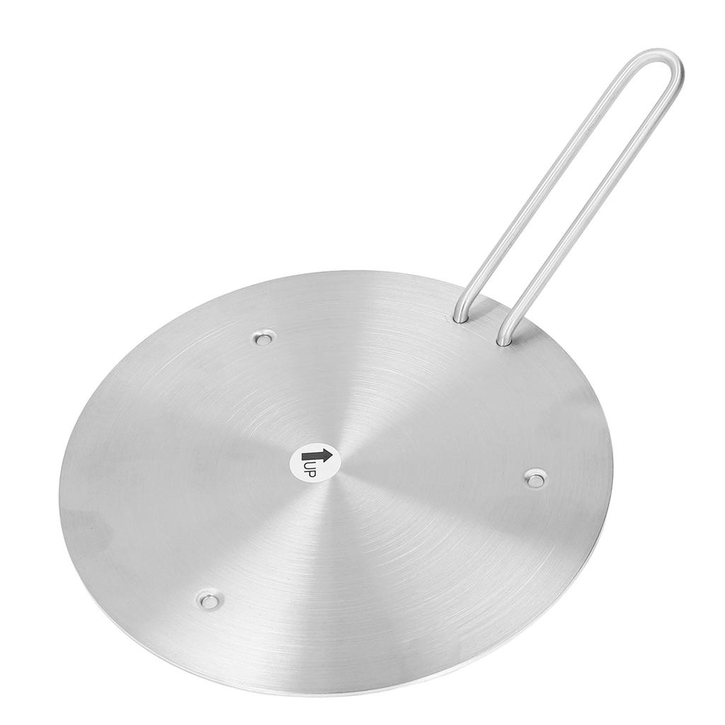 Heat Diffuser Stainless Steel Induction Cooker Diffuser Plate with Handle for Kitchen 21.5cm/8.46in