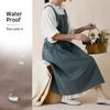 Cotton Waterproof Cotton-linen Artistic Apron Kitchen Vest Apron Skirt Work Uniforms for Coffee Shops and Milk Tea Shops