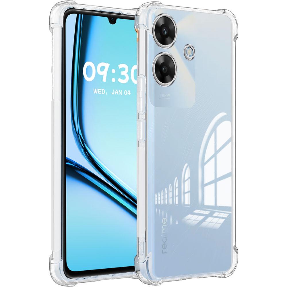 Airbag Shockproof Soft Silicone Case For Realme Note 60 60X Case Transparent Protect Phone Cover For Realme Note 50 Funda
