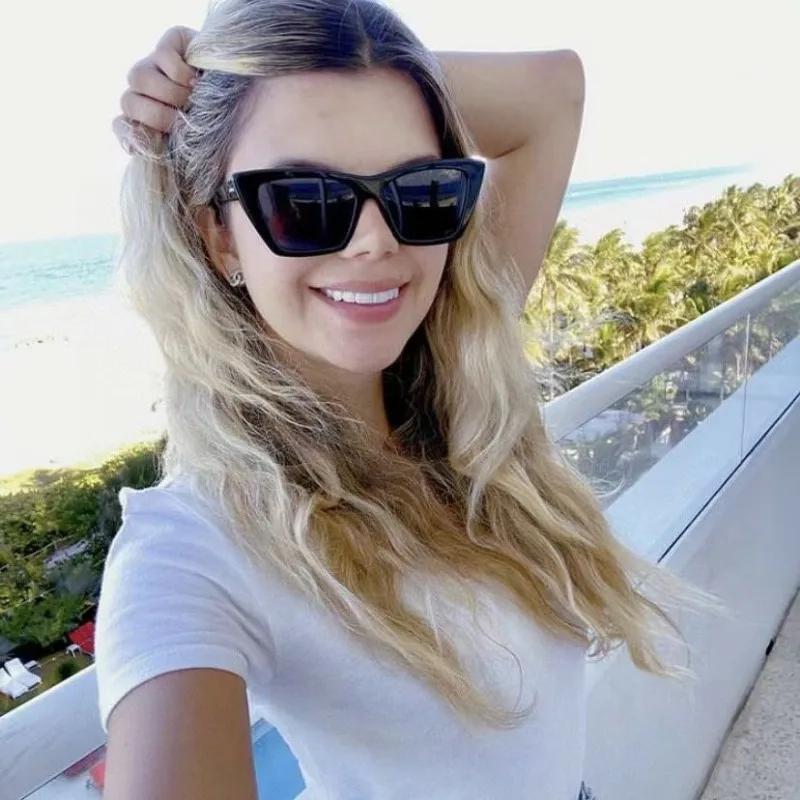 Cat Eye Vintage Sunglasses Women Designer Fashion Retro Mirror UV400 Protection Outdoor Shades Oculos De Sol