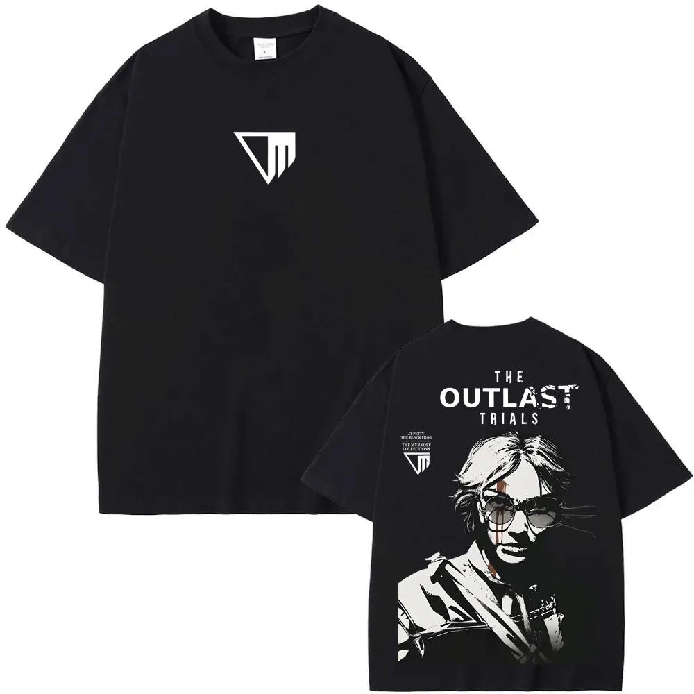Horror Theme Game The Outlast Trials Logo Graphic Print TShirt Men Women Summer Cotton Comfortable HighQuality Oversize New Tee