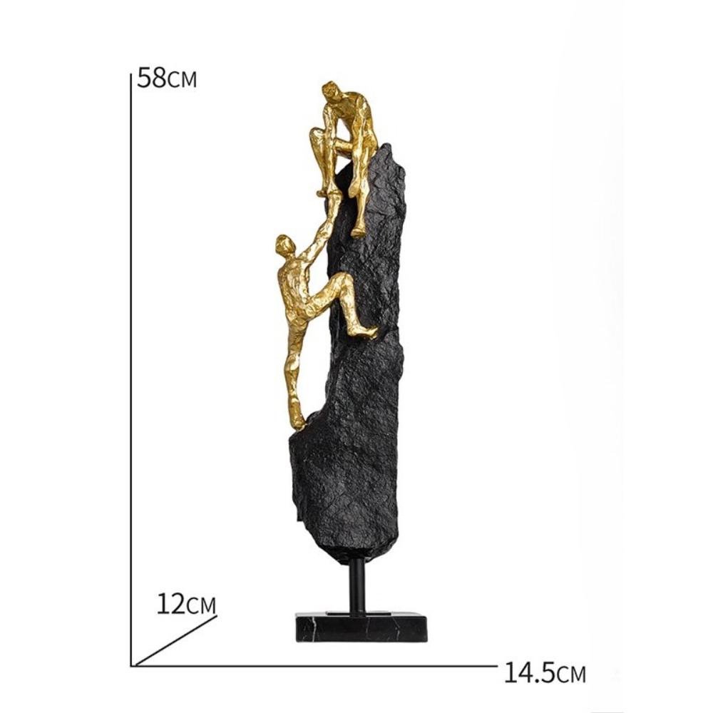 Creative Creative Home Decor Mountaineering Figure Sculpture Inspirational Model Resin Crafts Office Desktop Wine Rack Decor Sta