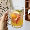 510ml Simple Transparent Glass Cup with Handle Home Juice Milk Tea Cup Cold Cup Bar Beer Glasses Large Capacity Drinkware
